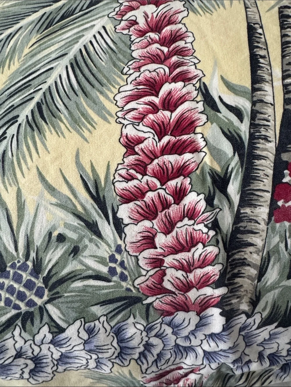 Tommy Bahama set of 3 Decorative Tropical Palm Euro sham cover in Yellow.